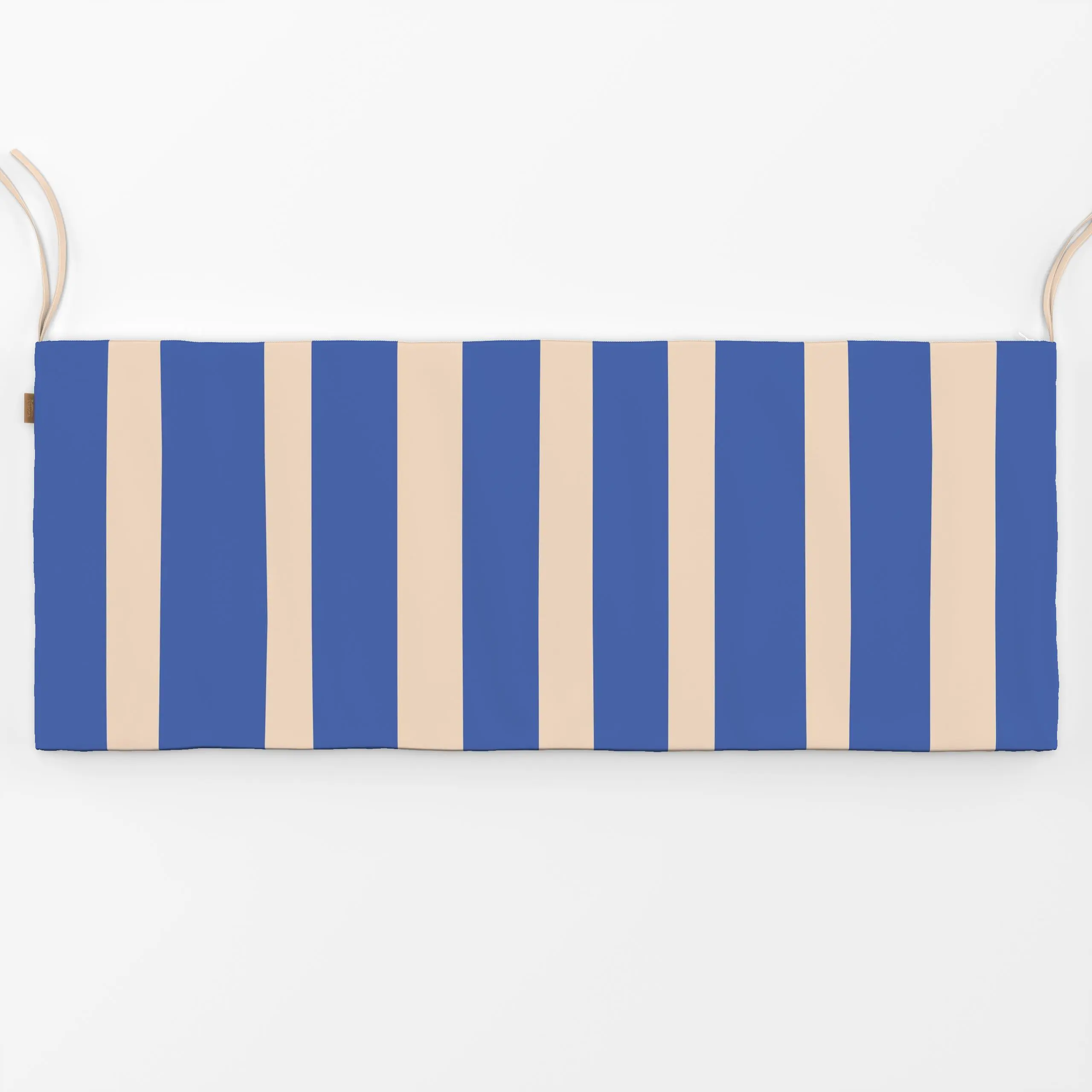 Bankauflage Streifen blau creme - Sommer, Symbole & Muster - von „Karen Menzenbach"; Retro, Sommer, grafisch, Italien, gestr...