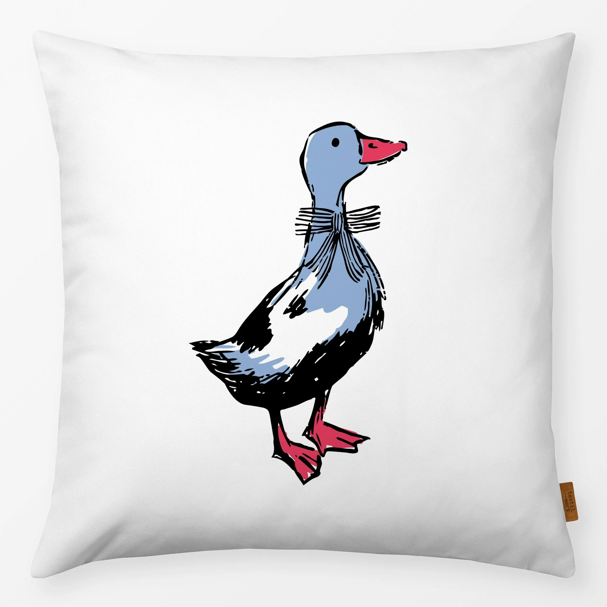 Kissen Ente - Frühling, Tiere, Ostern - von „moDeern Design Studio"; Haus - & Bauernhoftiere, Ente, Ostern, schleife, Bauern...