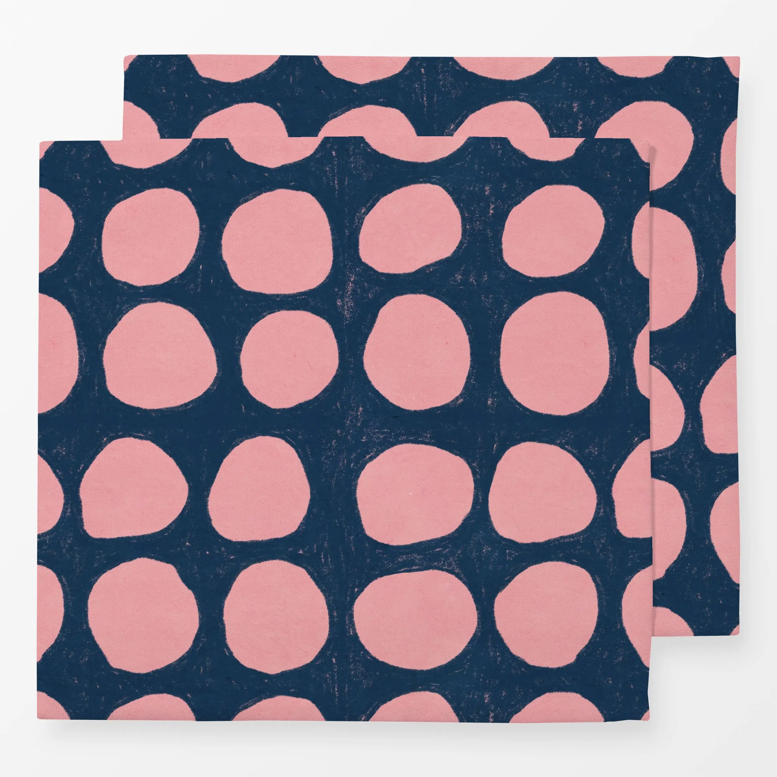 Servietten Happy Dots Rosa - Symbole & Muster - von „Paulina Rauh"; Muster, Punkte, rosa, Dots, blau, gepunktet, Happy, Polk...