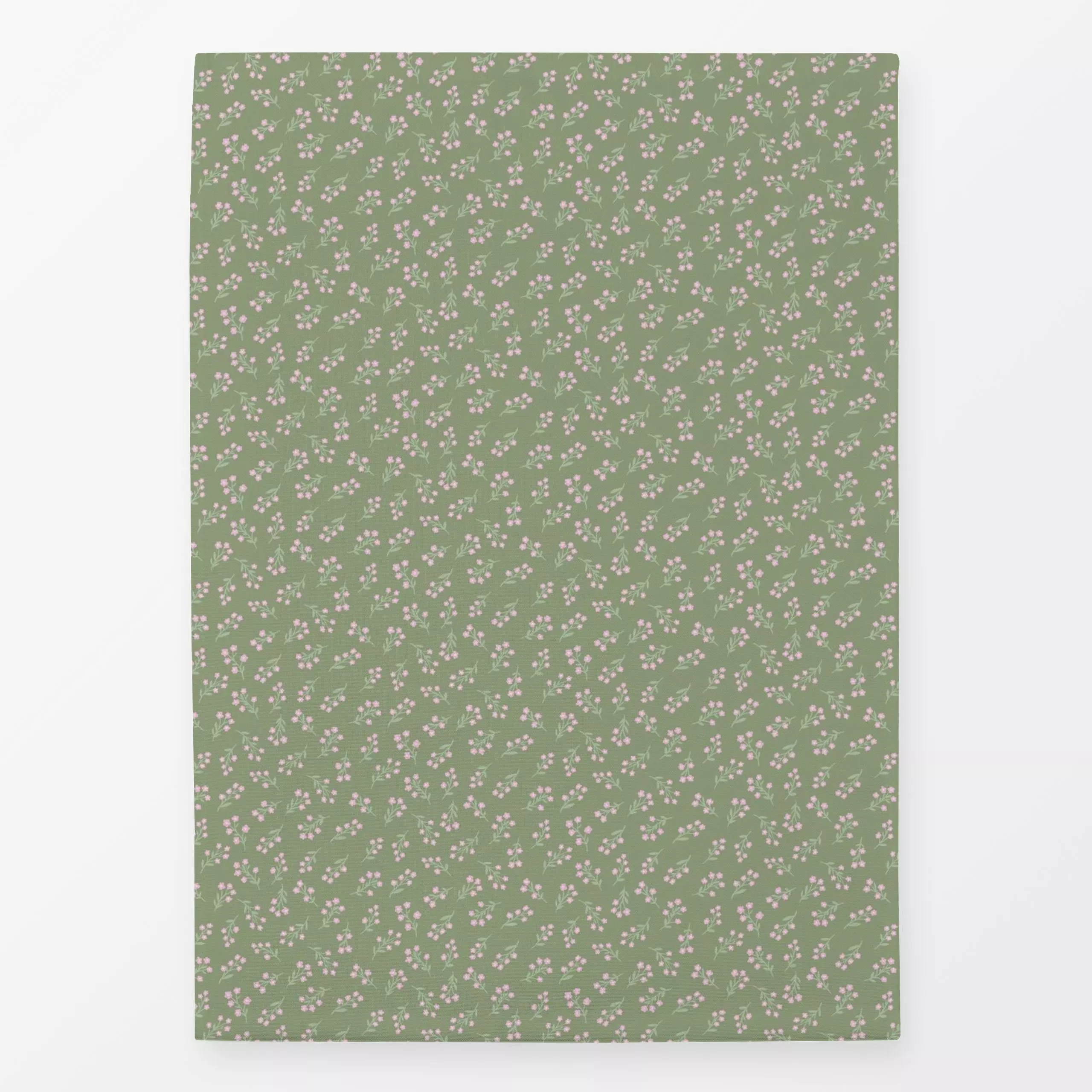 Geschirrtücher Ditsy Blumen Grün - Blumen & Florales, Frühling, Symbole & Muster - von „DEINKI"; Blumen, Wildblumen, Vergiss...