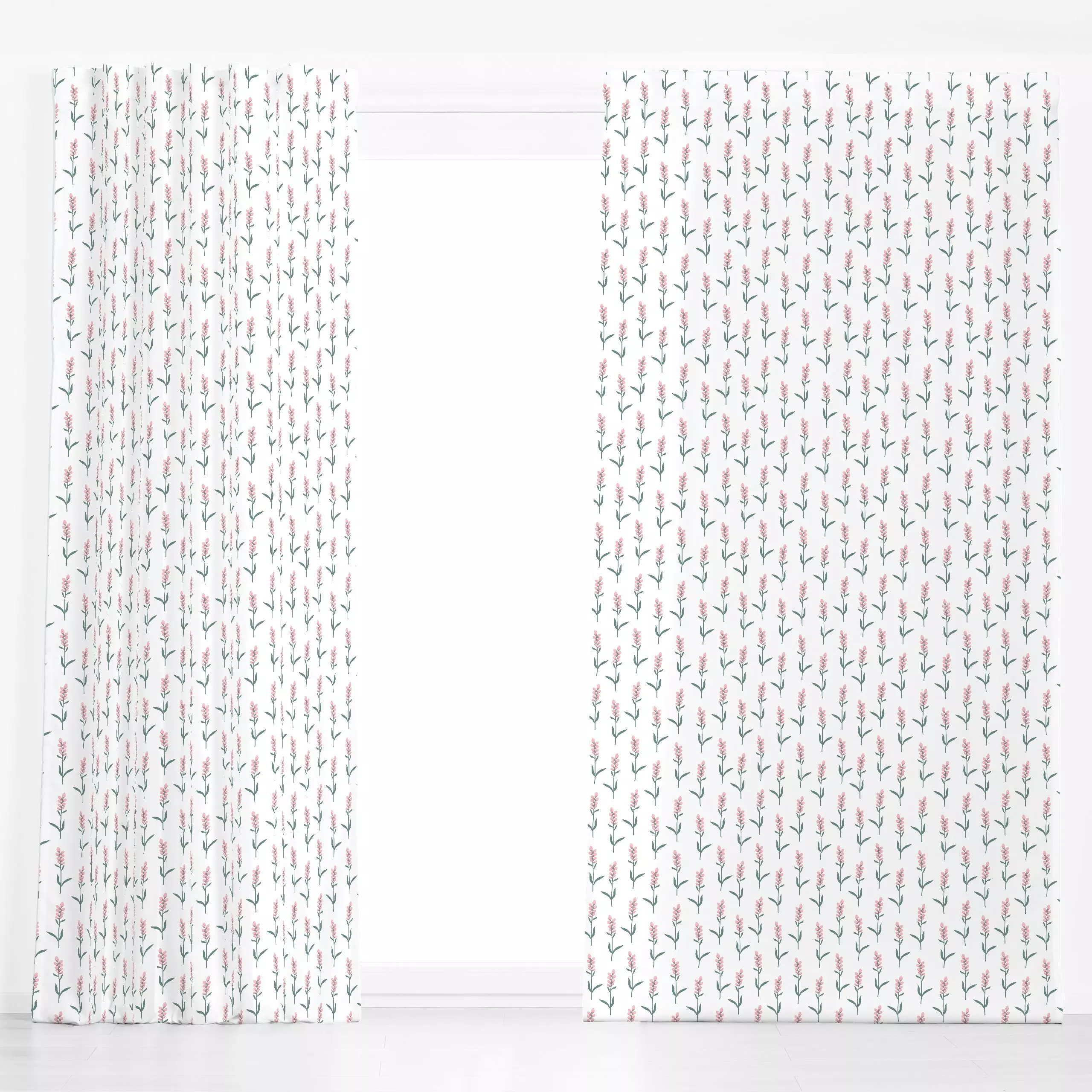 Dekovorhang Zarte Zweige Blüten - Blumen & Florales, Ostern - von „Heyduda"; Zweig, Natur, Blatt, Trockenblumen, Blüten, Som...