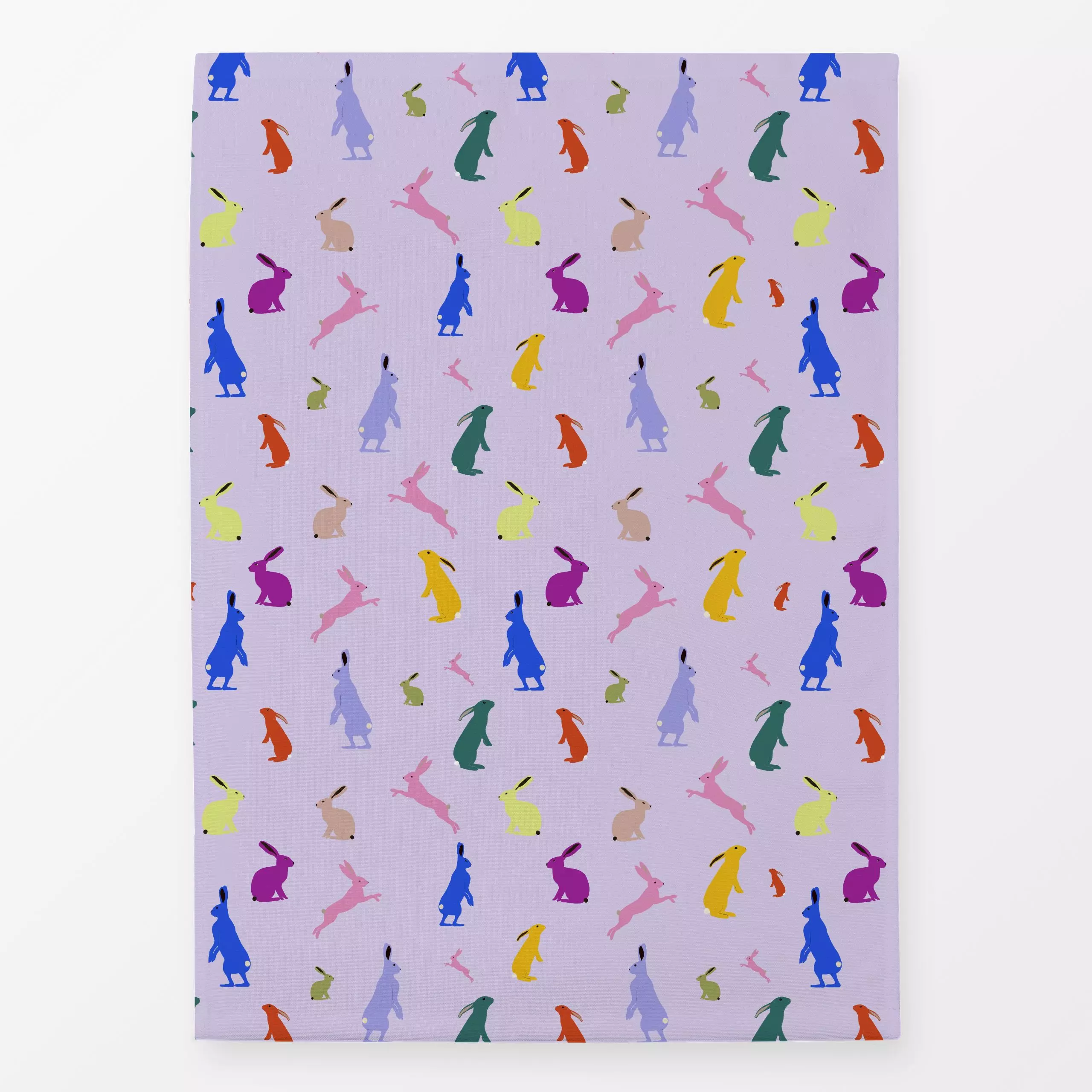 Geschirrtücher Bunte Osterhasen - Frühling, Anlässe, Ostern - von „Sophie Augustin Illustration"; Blumen, Hase, Tiere, Oster...