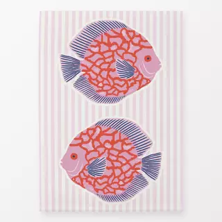 Geschirrtuch pink fish