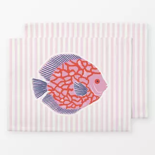 Tischset pink fish