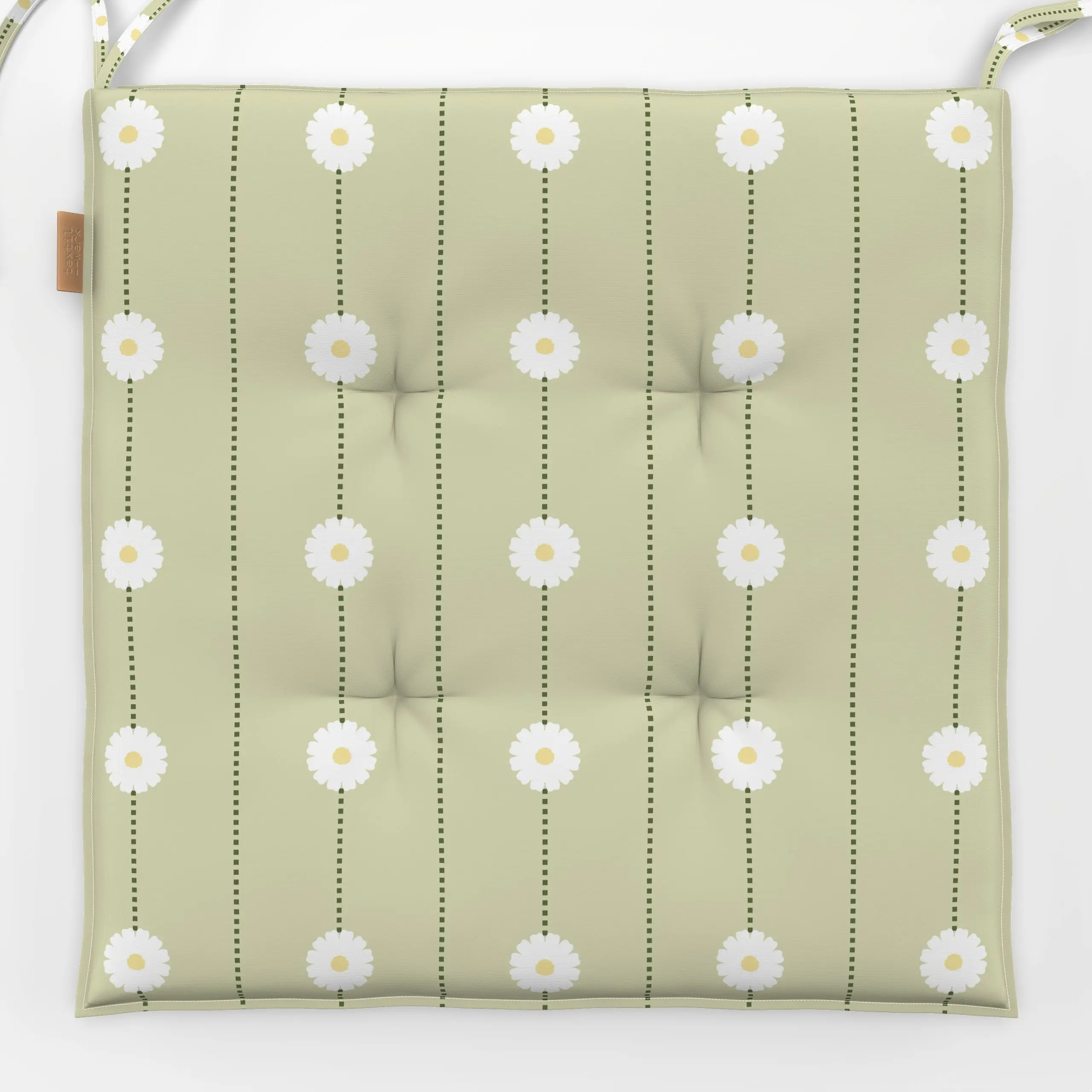 Sitzkissen Streifen mit Blumen - Blumen & Florales, Pflanzen & Botanik, Ostern - von „Jana Moßmann"; Streifen, Blumen, Blume...