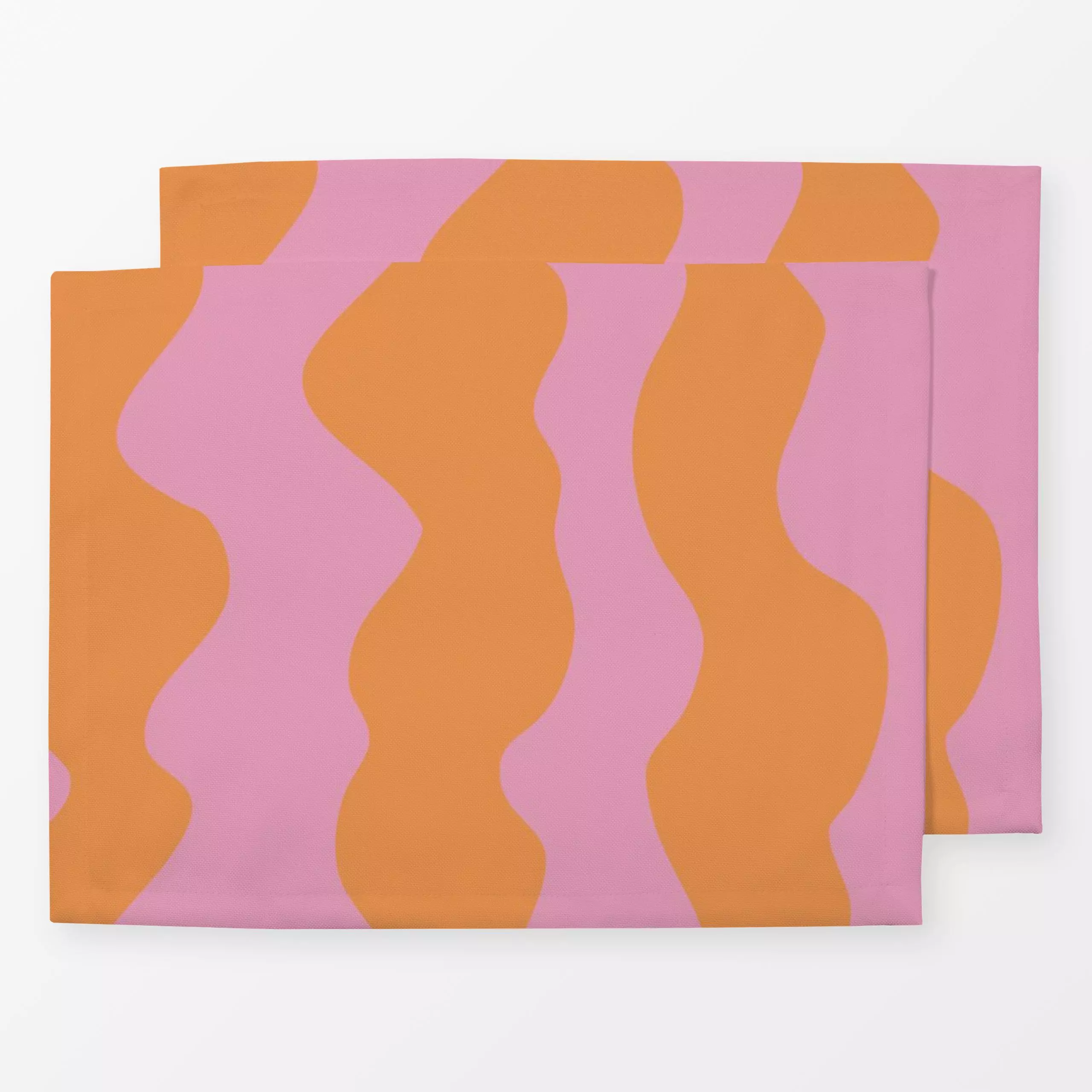 Tischset Happy Kids Welle Orange - Kinderzimmer & Motive für Kinder, Symbole & Muster - von „Studio ROSAGRAU"; Streifen, ros...