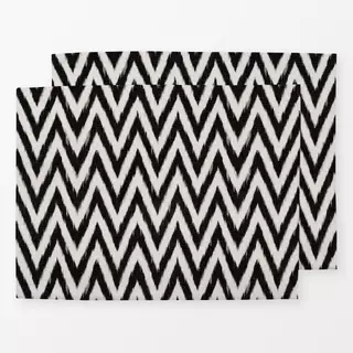 Tischset Zigzag Ikat Black