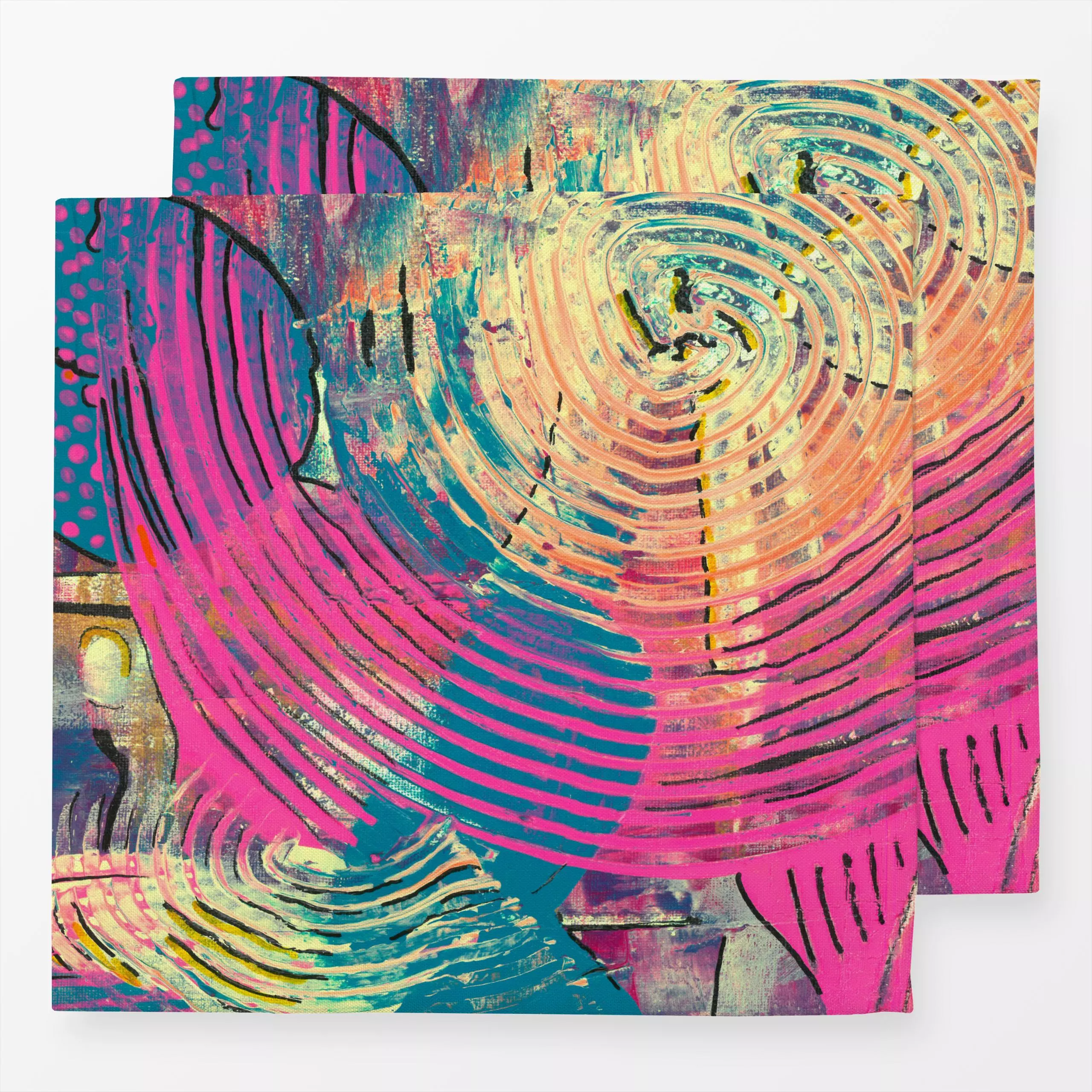 Servietten Scratchi - Symbole & Muster - von „duundich"; Acryl