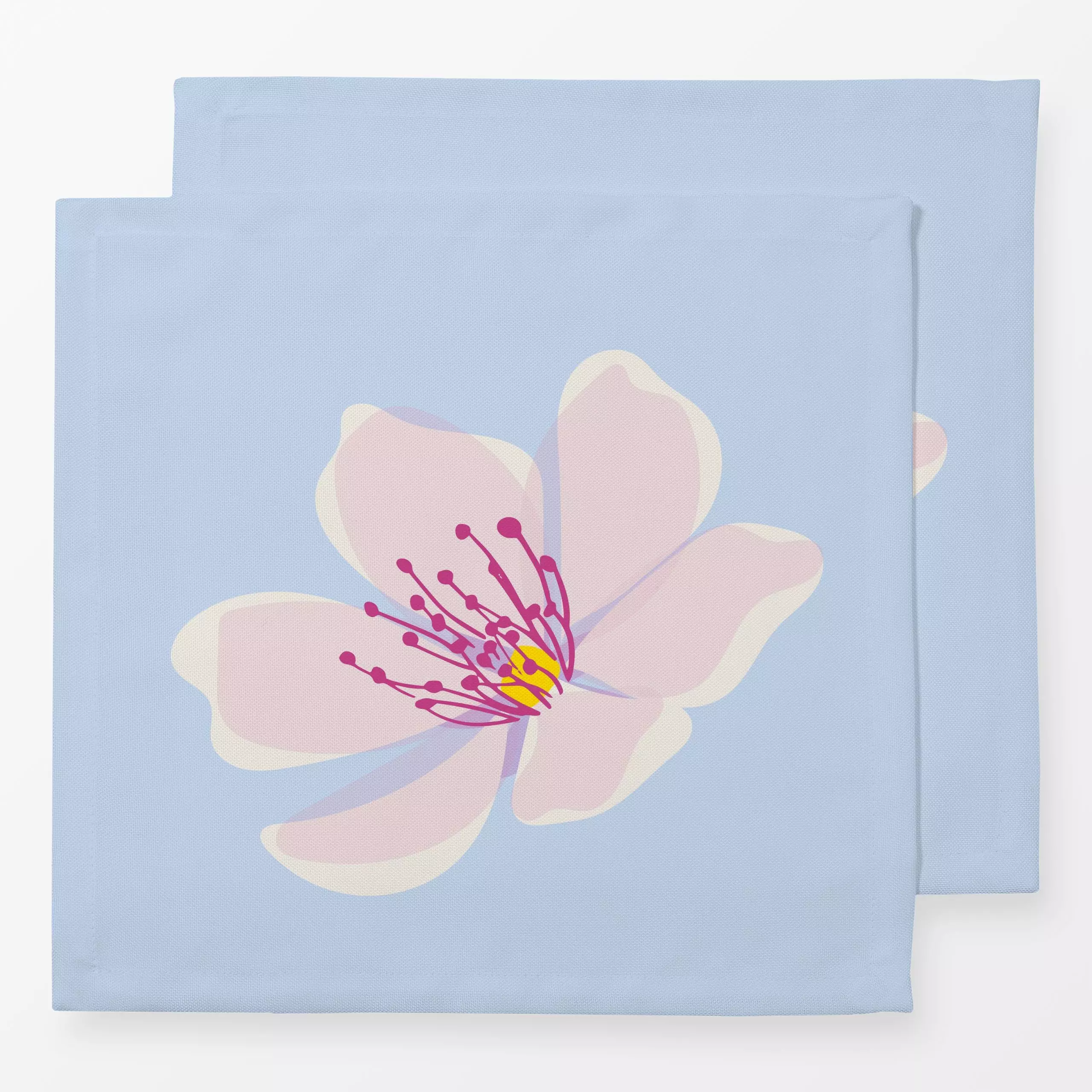 Servietten Kirschblüte hellblau 2 - Blumen & Florales, Frühling, Anlässe, Ostern - von „Carolin Vonhoff"; Blumen, Blüten, Os...