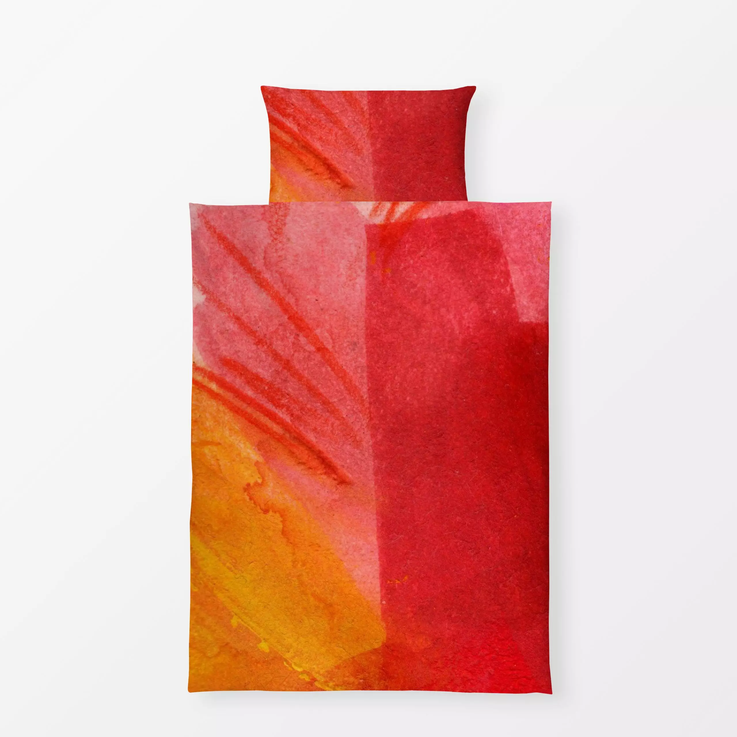 Bettwäsche Colorful - Symbole & Muster - von „Lena Lackmann"; Muster, Wasserfarben, Aquarell, Pinselstrich, Farbverläufe, ro...