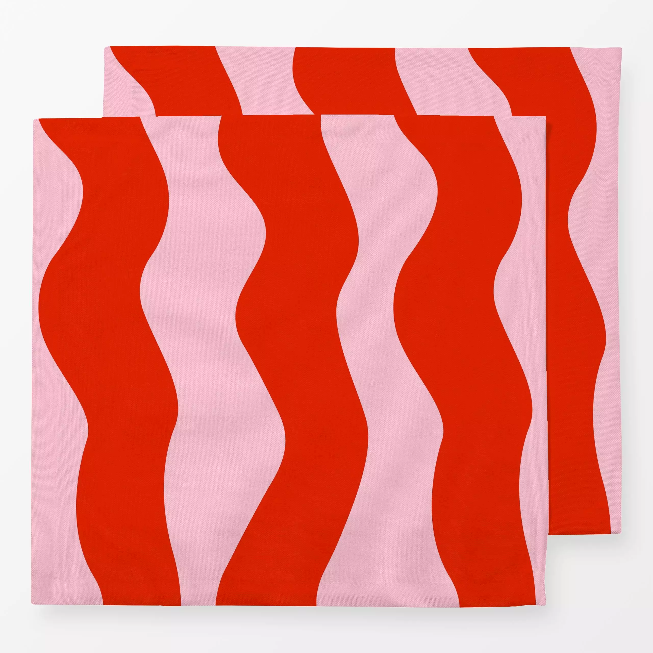 Servietten Sweet Lines Red - Symbole & Muster - von „Jana Driver"; wellen, stripes, Streifenmuster, sommerfarben, janadriver...