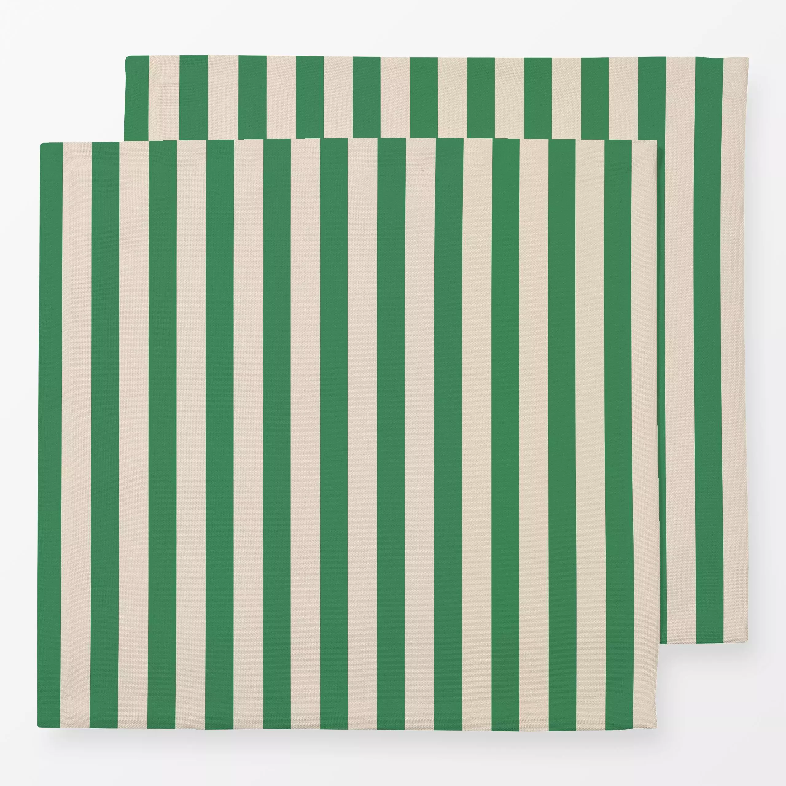Servietten Grün Auf Beige Streifen - Sommer, Symbole & Muster - von „Alisa Knöß"; Streifen, skandinavisch, beige, Nordic, gr...