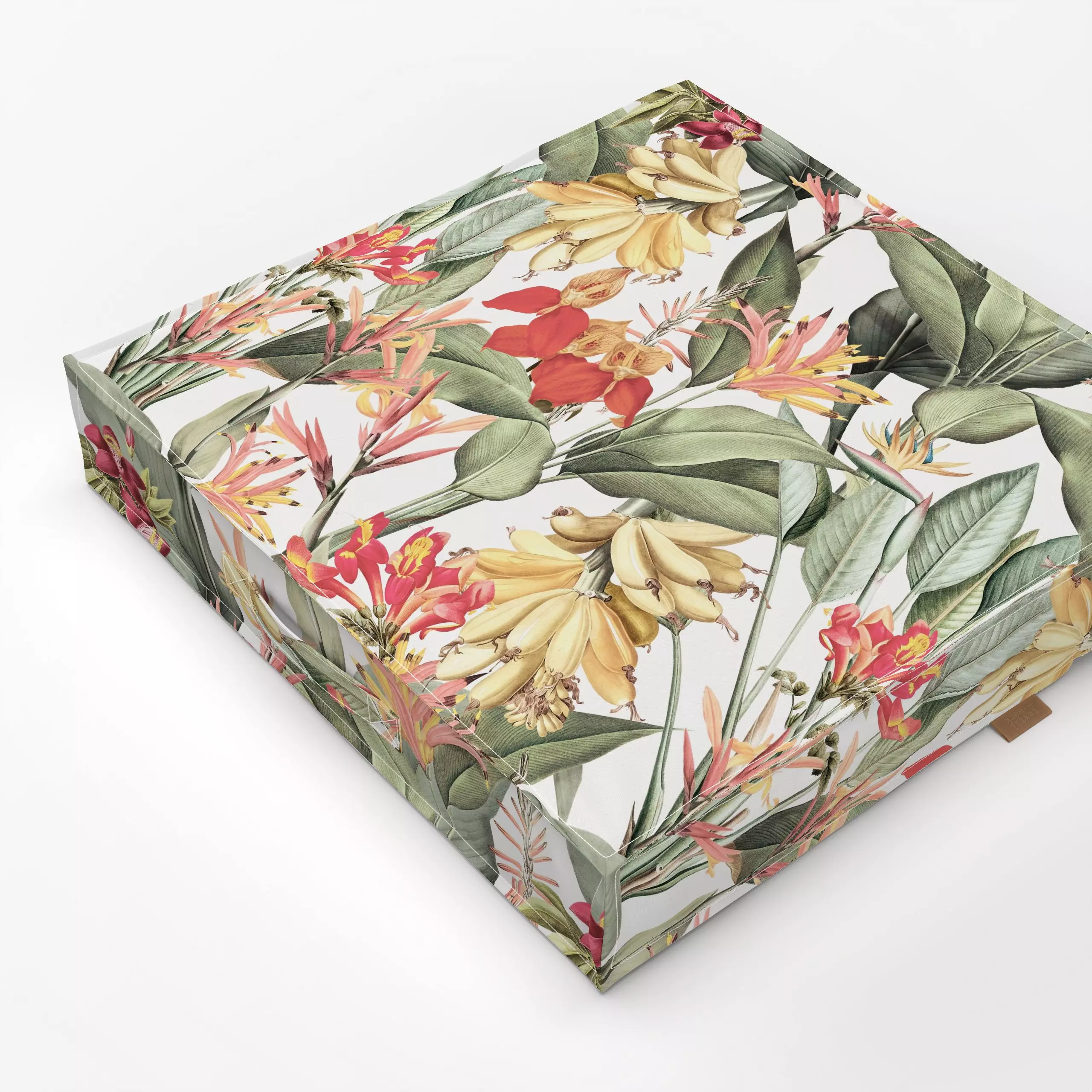 Bodenkissen Bananen Jungle Garten - Blumen & Florales, Pflanzen & Botanik, Retro & Vintage - von „Uta Naumann“; Muster, Palm...