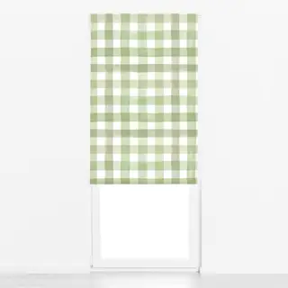Raffrollo Karo Gingham Watercolor Green