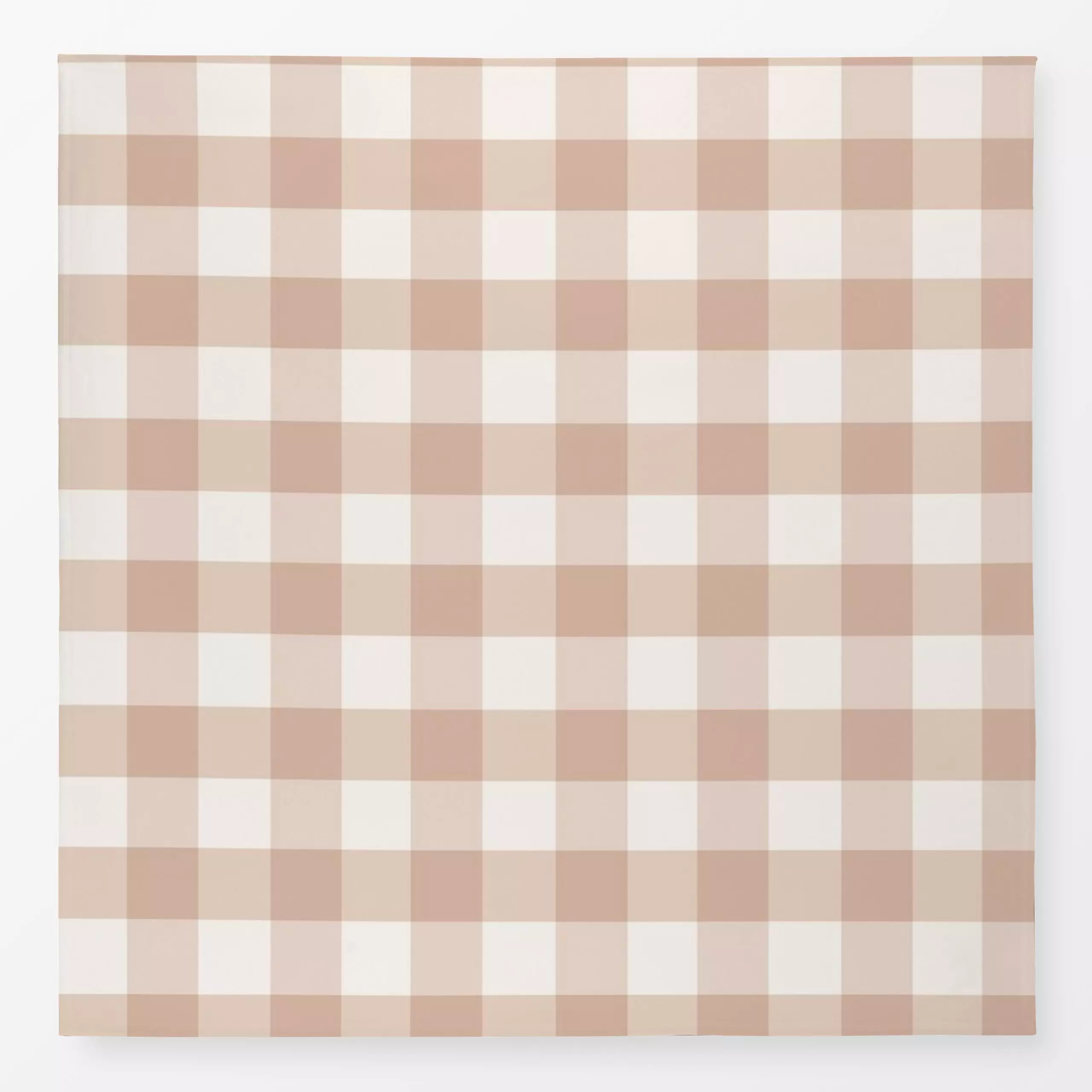 Tischdecke Classic Gingham - Herbst, Symbole & Muster - von „Vivian Hasenclever"; beige, Karo, Herbstdeko, kariert, gingham