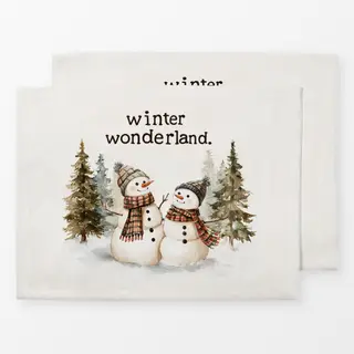 Tischset Winter Wonderland Schneemann