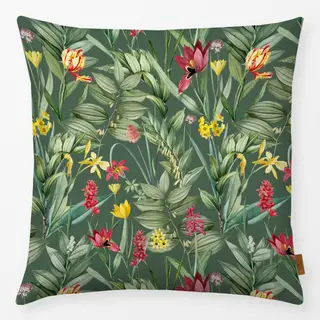 Kissen Exotische Pflanzenwelt grün