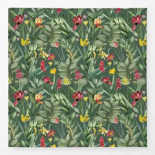 Tischdecke Exotische Pflanzenwelt grün