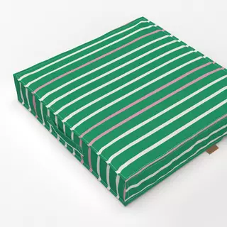 Bodenkissen Streifen Duo | grün-beige-rosa