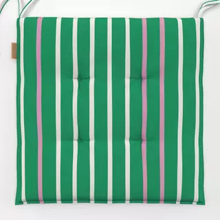 Sitzkissen Streifen Duo | grün-beige-rosa