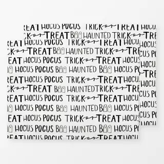 Tischset Halloween Lettering Pattern