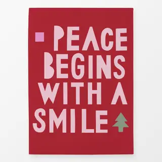 Geschirrtücher Peace and Smile rot und rosa