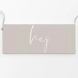 Bankauflage Hej  -  Sag  Hallo Beige