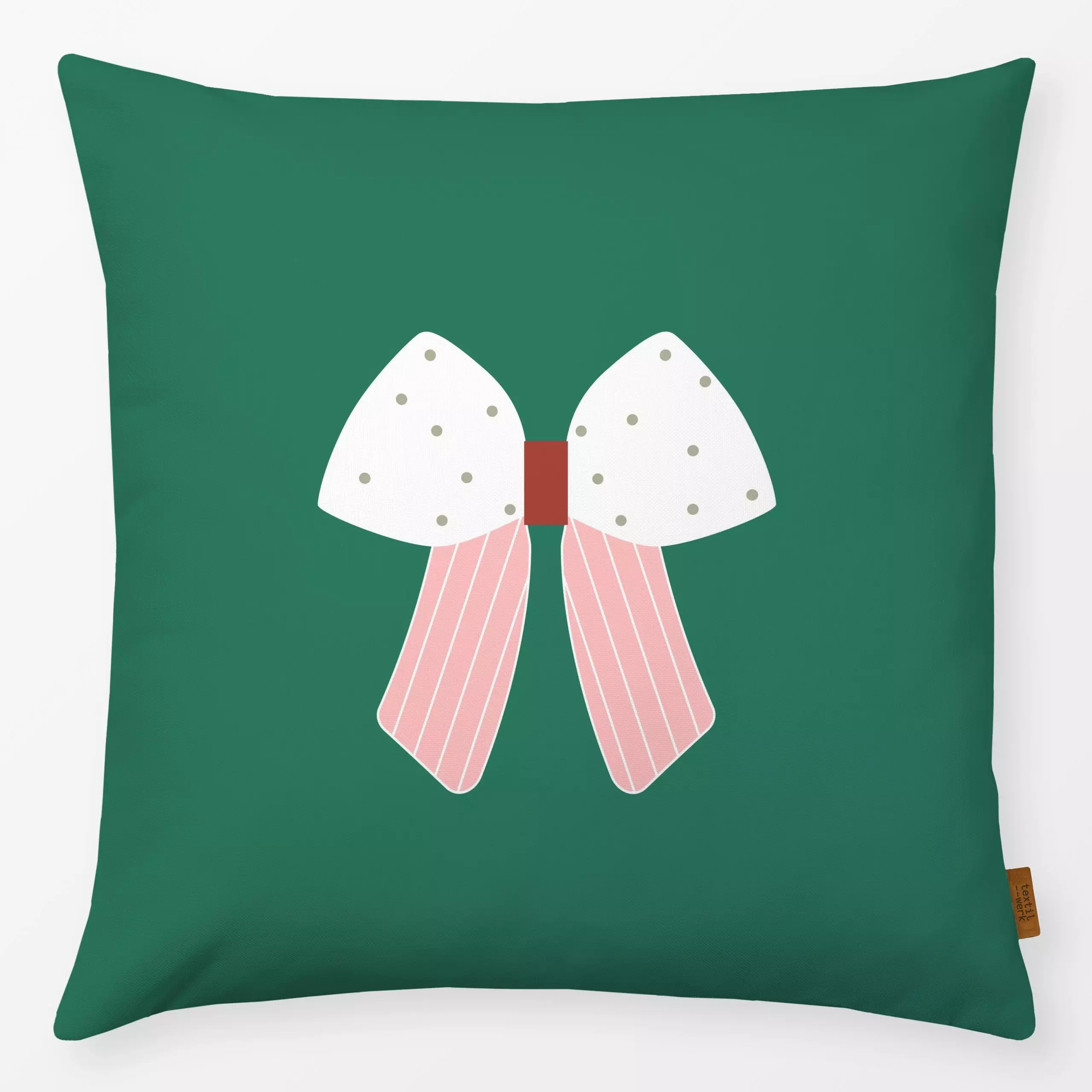 Kissen Schleife Rosa - Weihnachten, Anlässe - von „Jana Moßmann"; Weihnachtsbaum, Geschenk, Weihnachtsdeko, schleife, festli...