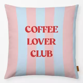 Kissen COFFEE Lover Club Stripes Rosé