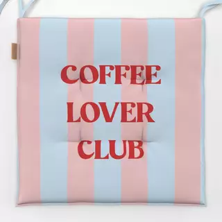 Sitzkissen COFFEE Lover Club Stripes Rosé