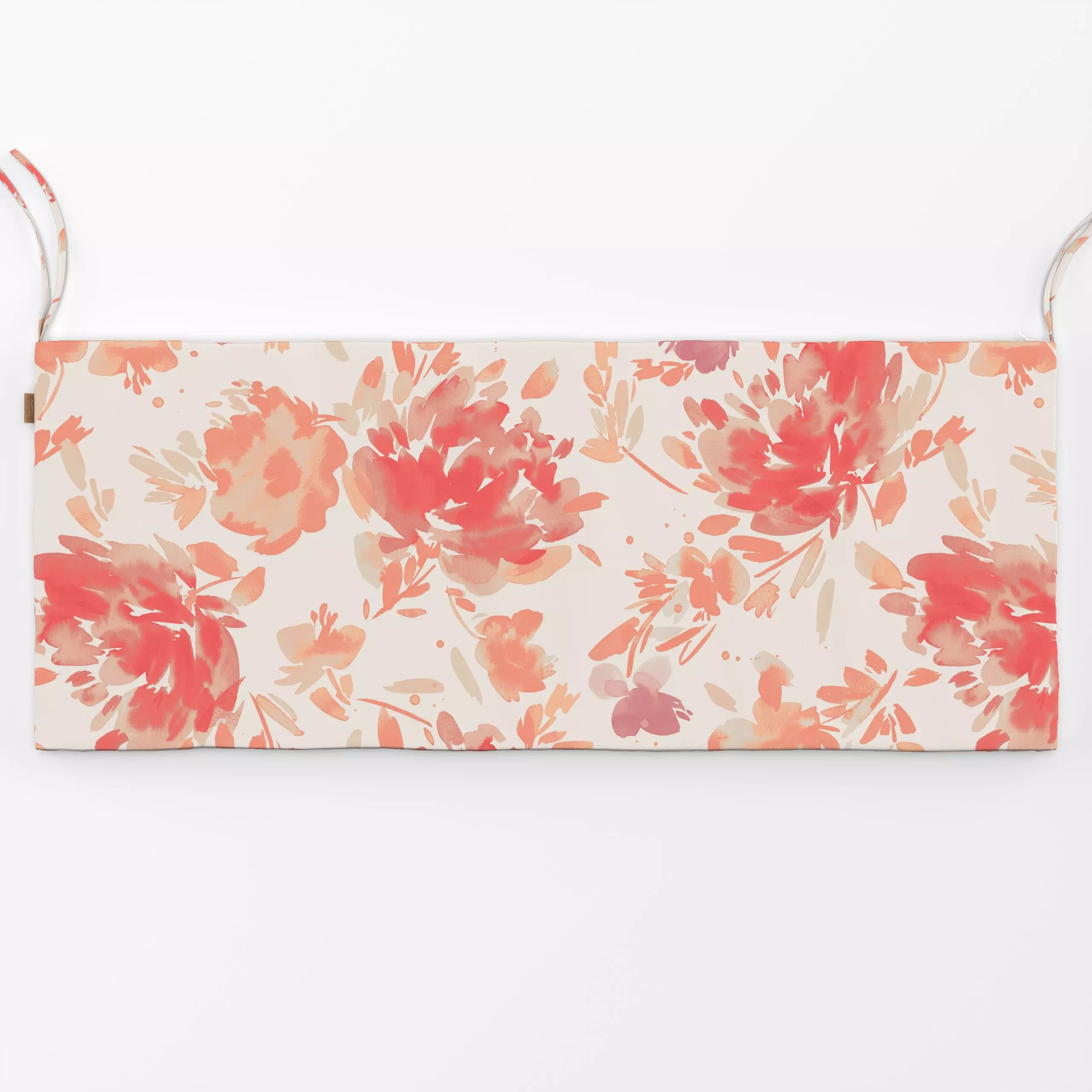 Bankauflage Aquarell Rosen Peach Fuzz - Blumen & Florales, Frühling, Liebe, Romantik & Pride - von „Ninola Design "; Aquarel...