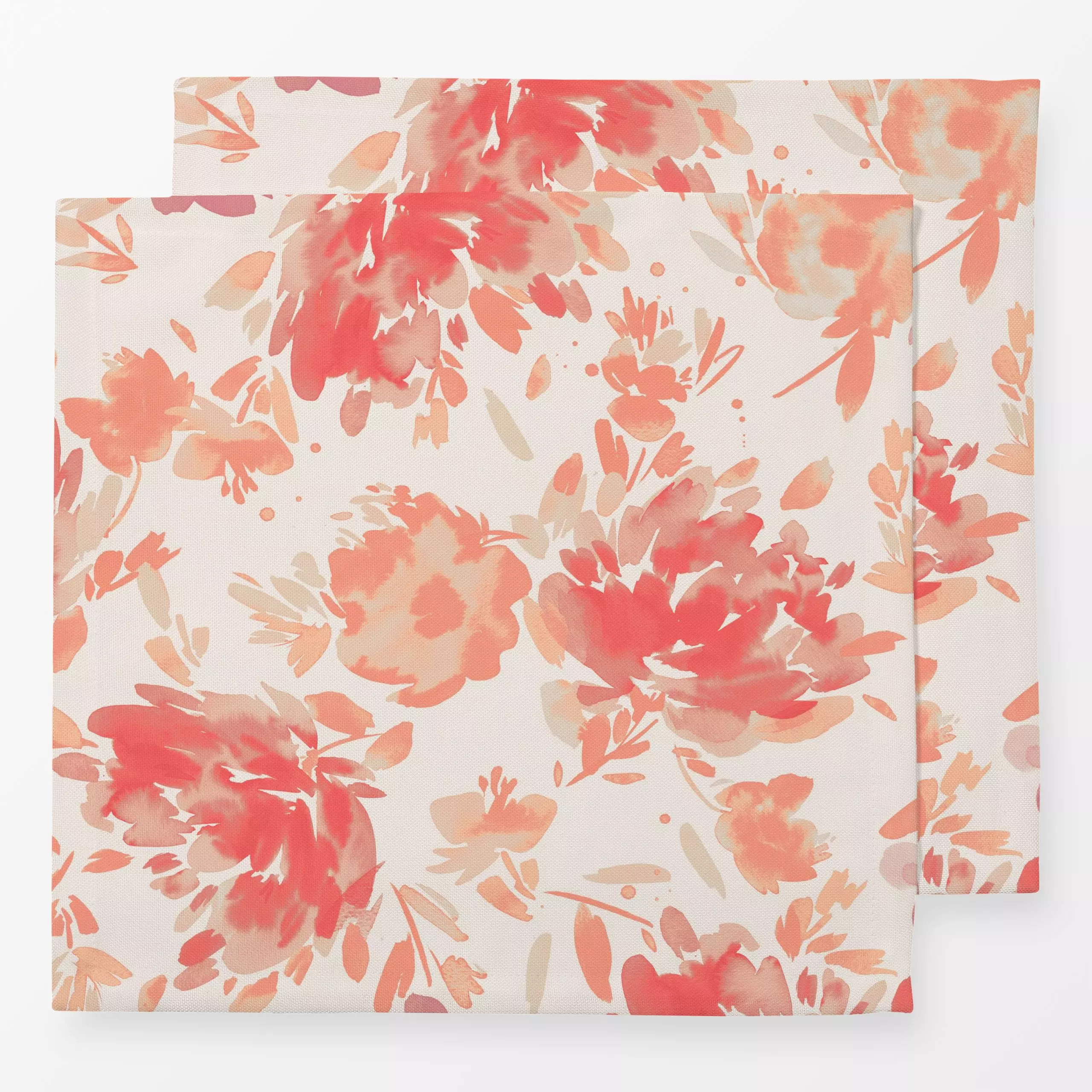 Servietten Aquarell Rosen Peach Fuzz - Blumen & Florales, Frühling, Liebe, Romantik & Pride - von „Ninola Design “; Aquarell...