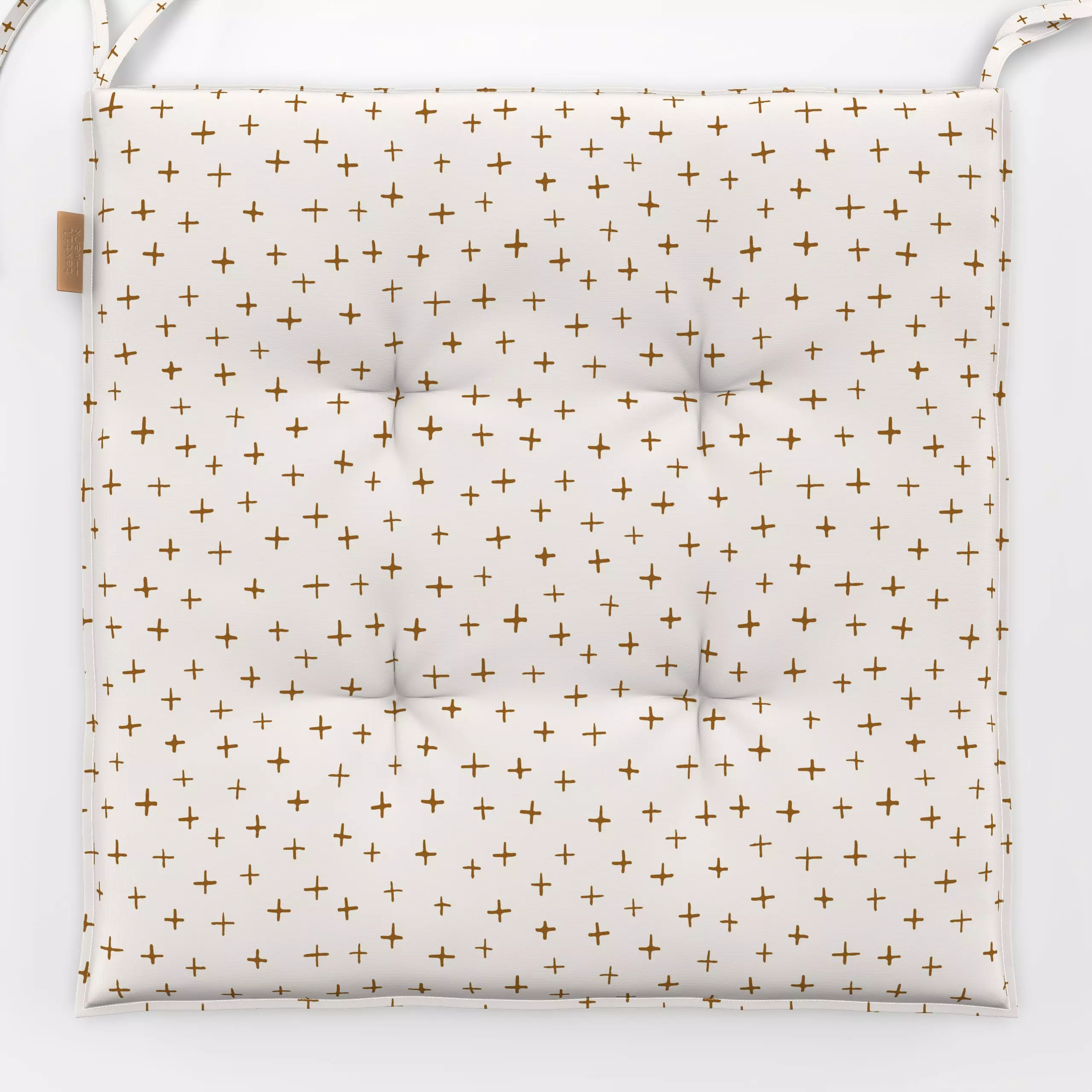 Sitzkissen Stargazing beige - Symbole & Muster - von „Kathrin Woo"; boho, modern, verspielt, Herbstdeko, organisch, neutral,...