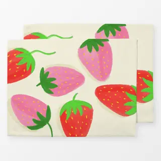 Tischset Erdbeeren