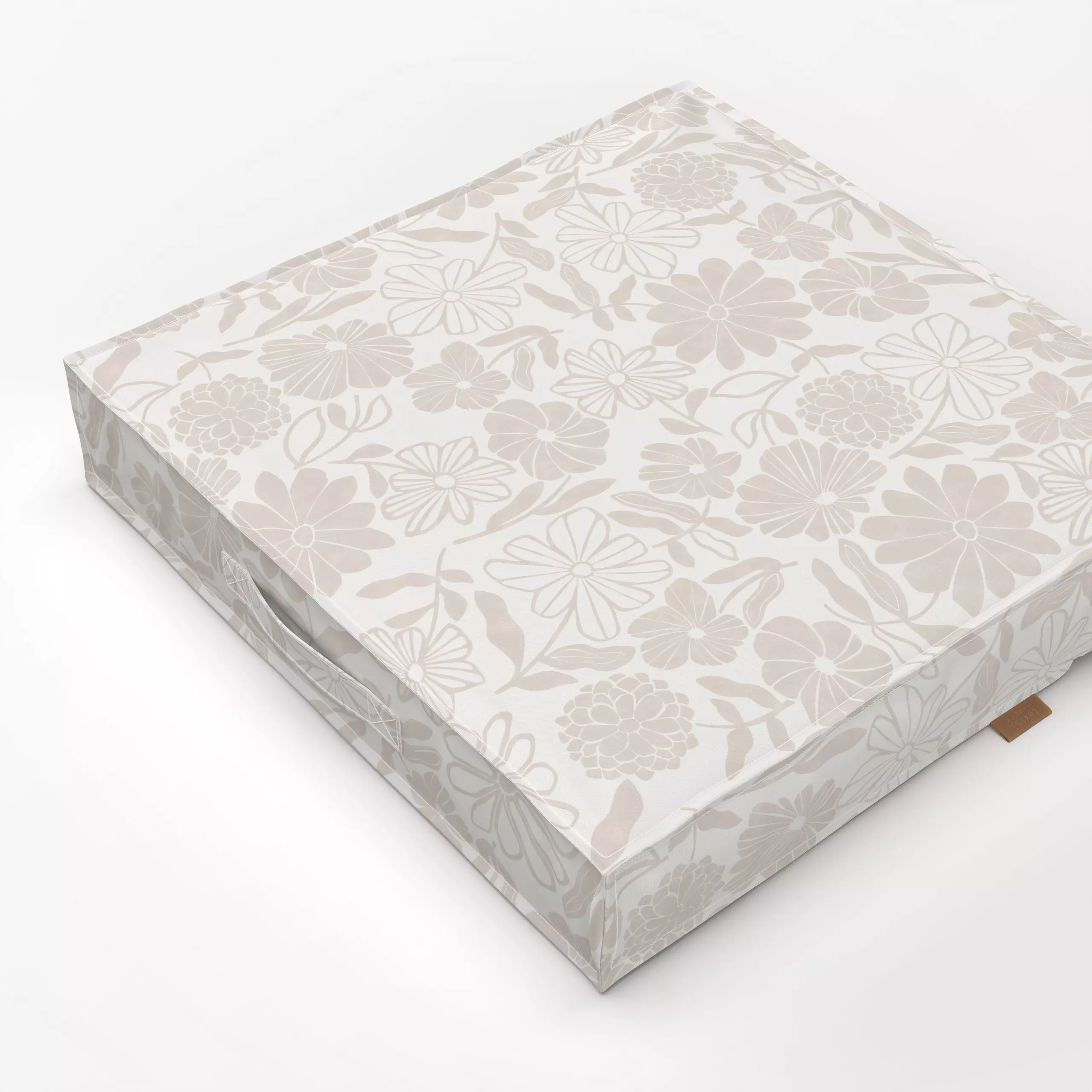 Bodenkissen Wildflowers beige creme - Blumen & Florales, Natur & Landschaft, Pflanzen & Botanik - von „Studio Kesse"; boho, ...