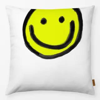 Kissen Smiley white