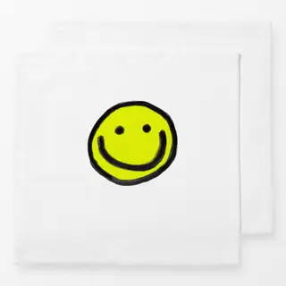 Servietten Smiley white