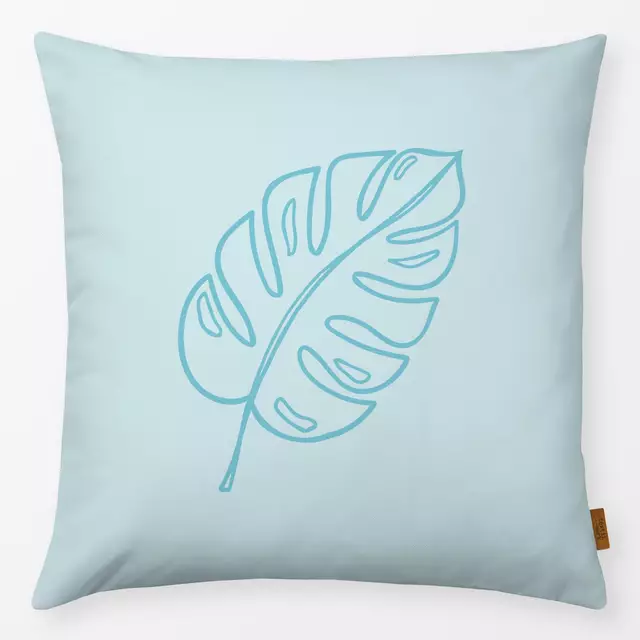 Kissen Monstera Wendekissen Trkis von Kathrin Woo - textilwerk.com - Der  Onlineshop fr Heimtextilien aus Europa