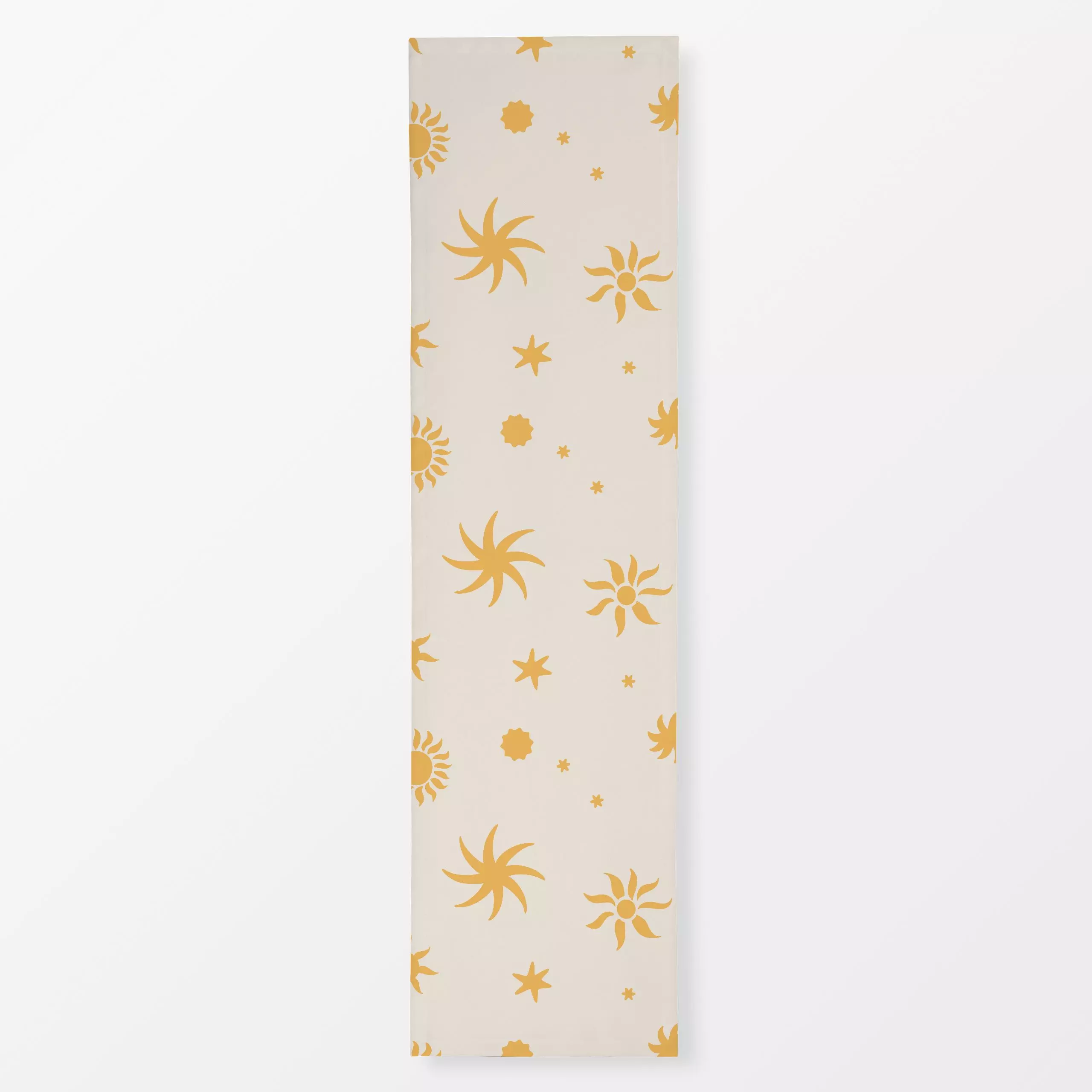 Tischläufer Sonne Sterne Gelb, gemustert, Sommer, von Studio Kesse