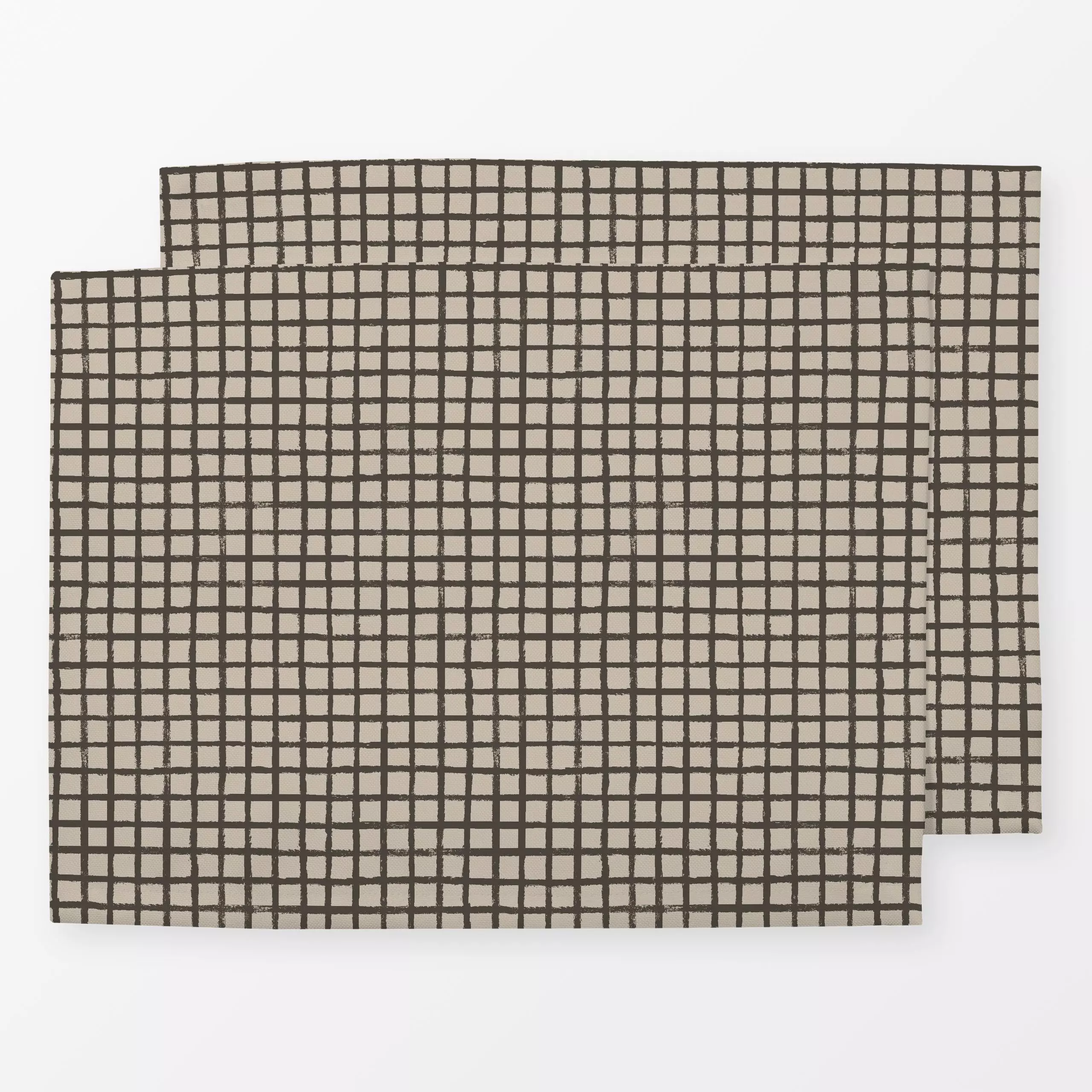 Tischset Karos - Symbole & Muster - von „Studio Kesse"; minimal, linie, Linien, Hygge, Winter, Karo, Scandi, landhaus, karri...