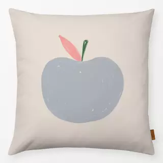 Kissen Apfel hellblau