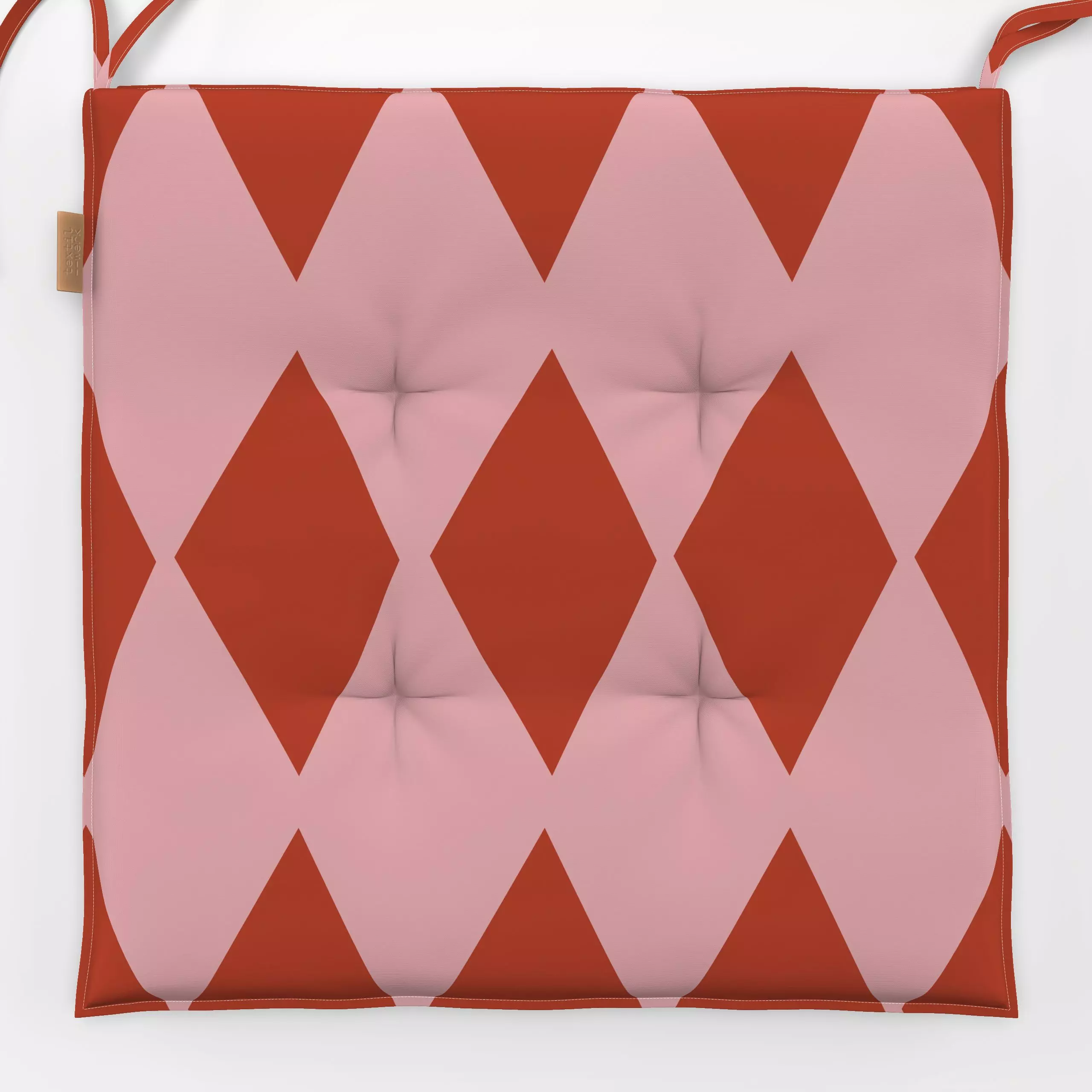 Sitzkissen Christmas Pattern Red - Weihnachten, Symbole & Muster, Anlässe - von „Jana Driver"; Muster, rosa, Weihnachten, ro...