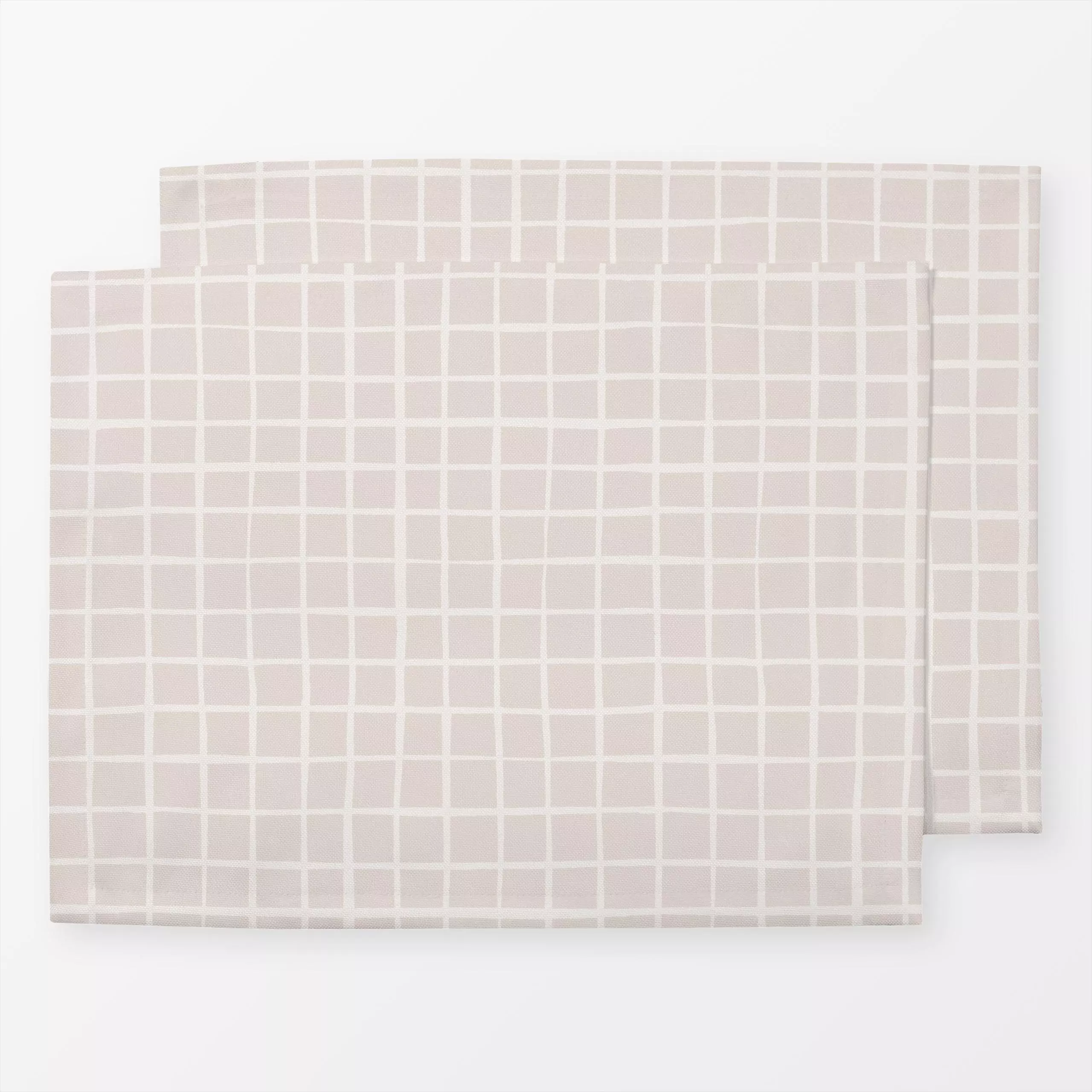 Tischset Karo beige, gemustert, von Studio Kesse