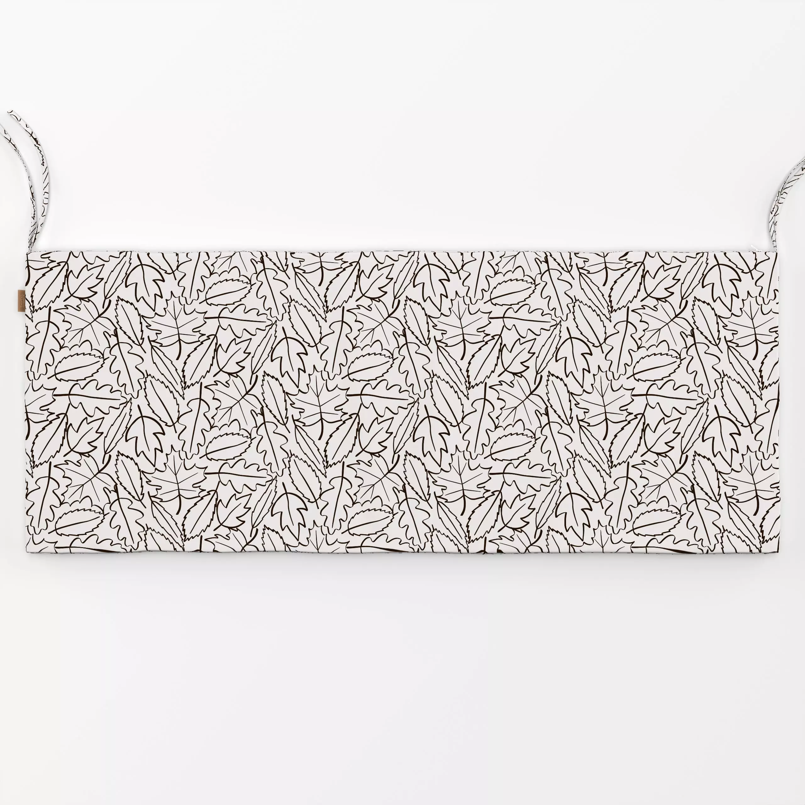 Bankauflage Blätter Laub beige dunkelbraun - Herbst, Pflanzen & Botanik - von „Kathrin Woo"; boho, Blätter, Laub, Herbst, He...