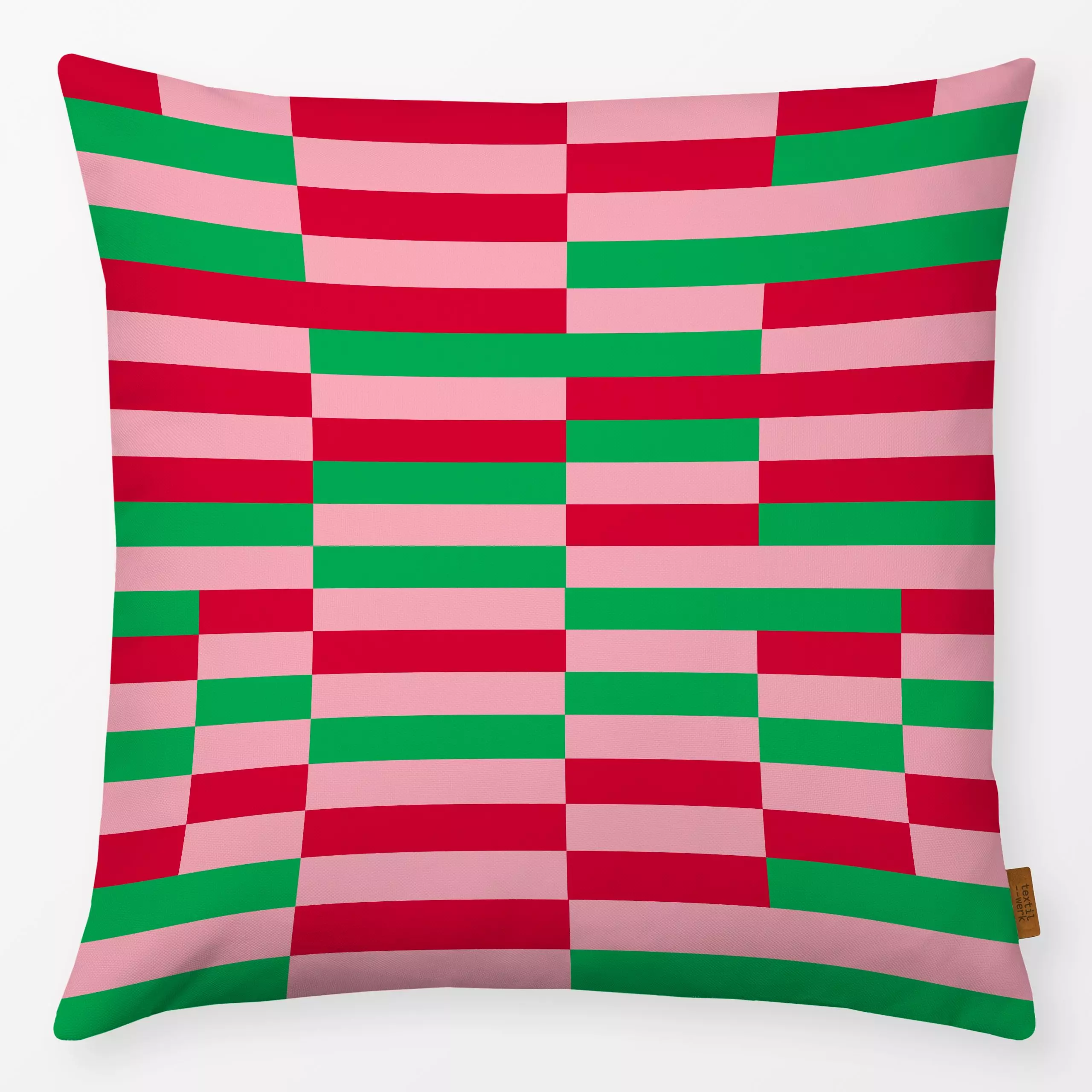 Kissen Colorful Retro Stripes - Symbole & Muster - von „Karen Menzenbach"; Muster, Linien, abstrakt, Streifen, grafisch, pin...