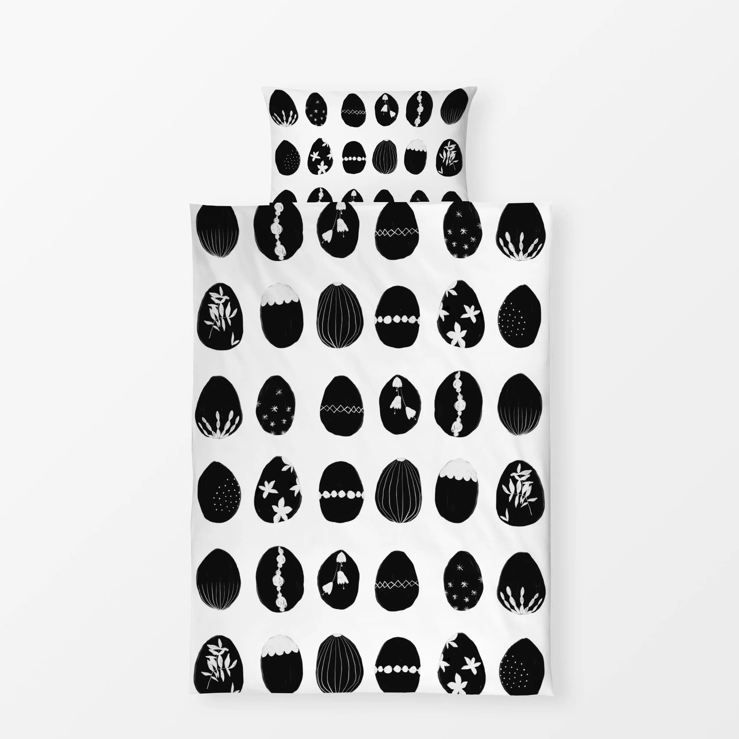 Bettwäsche Ostereier weiß - Frühling, Anlässe - von „Sophie Augustin Illustration"; Ostern, Ostereier, HappyEaster, Ostermot...