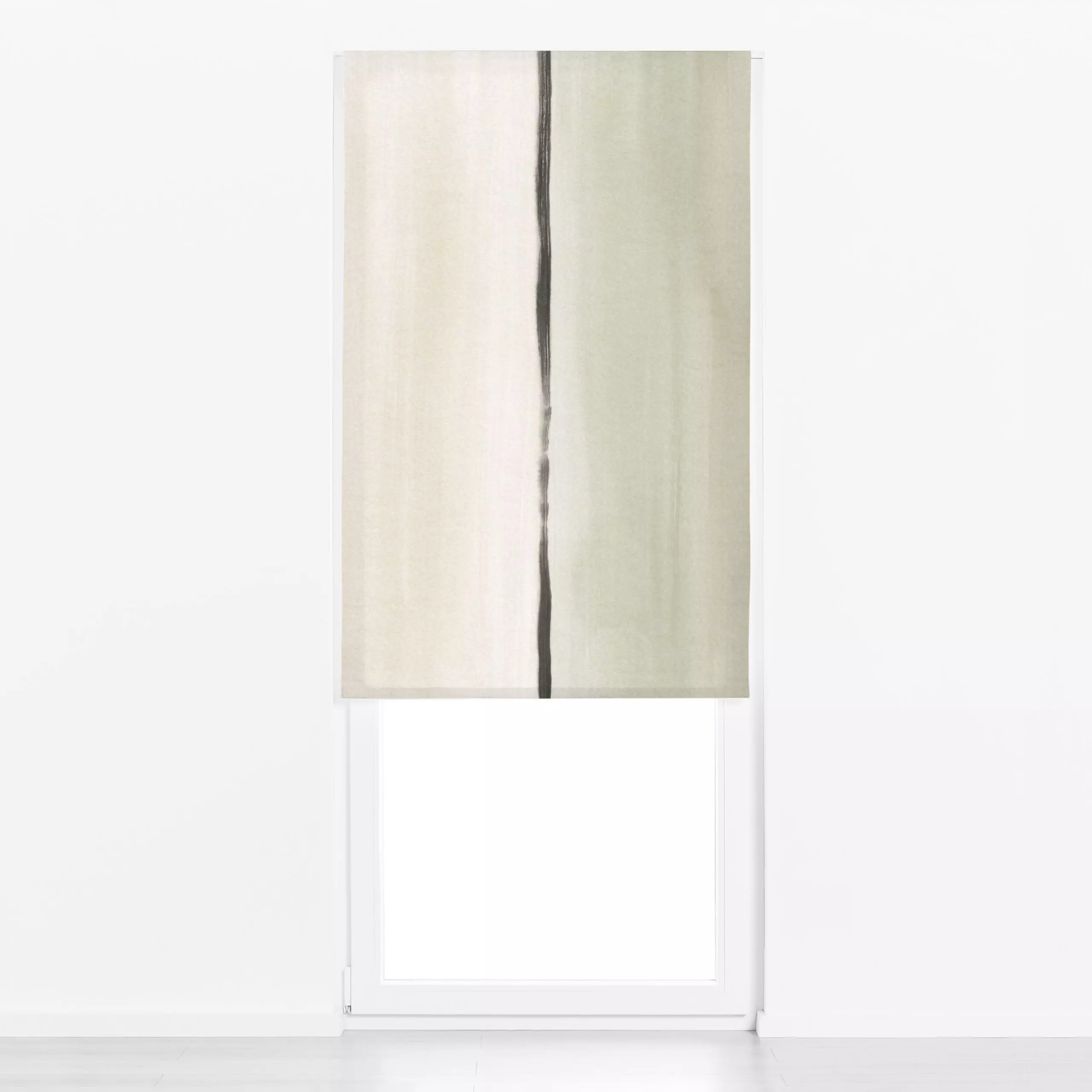 Raffrollo Green minimalist watercolor - Natur & Landschaft, Symbole & Muster - von „Nouveau Prints"; Wasserfarben, Minimalis...