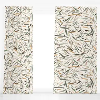 Dekovorhang Vintage Pinselstriche Streifen