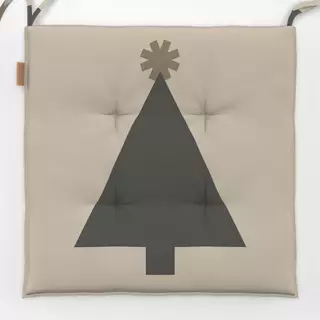 Sitzkissen Tannenbaum Grau Beige