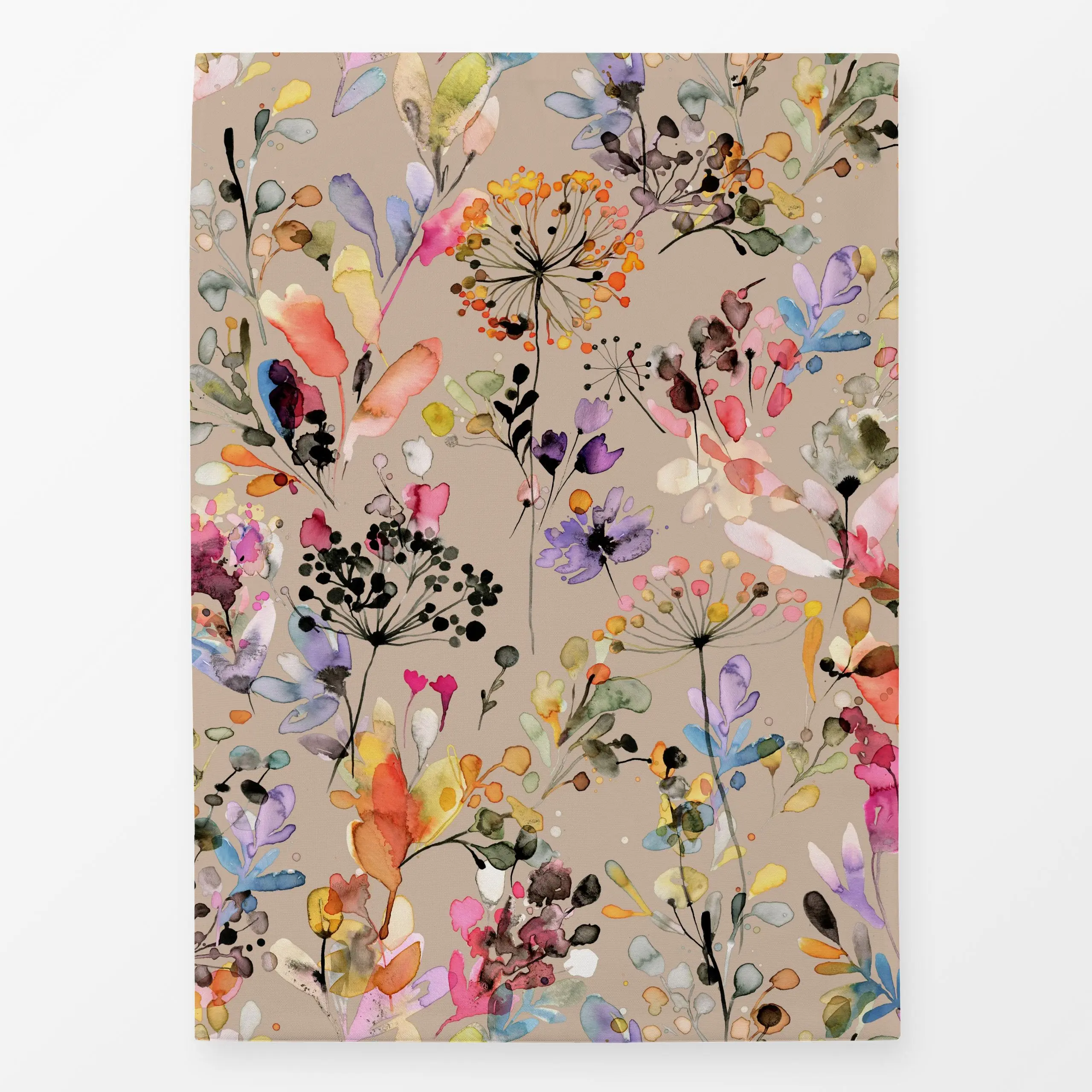 Geschirrtücher Spring Sun Wild Grasses Beige - Blumen & Florales, Frühling - von „Ninola Design "; Aquarell, Blumen, Wildblu...